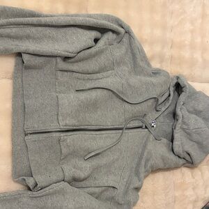 JoyLab Light Gray Zip Front Hoodie Jacket